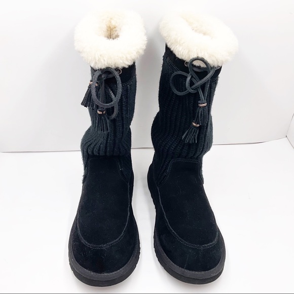 {UGG} Suburb Suede Knit Boots - Picture 6 of 16